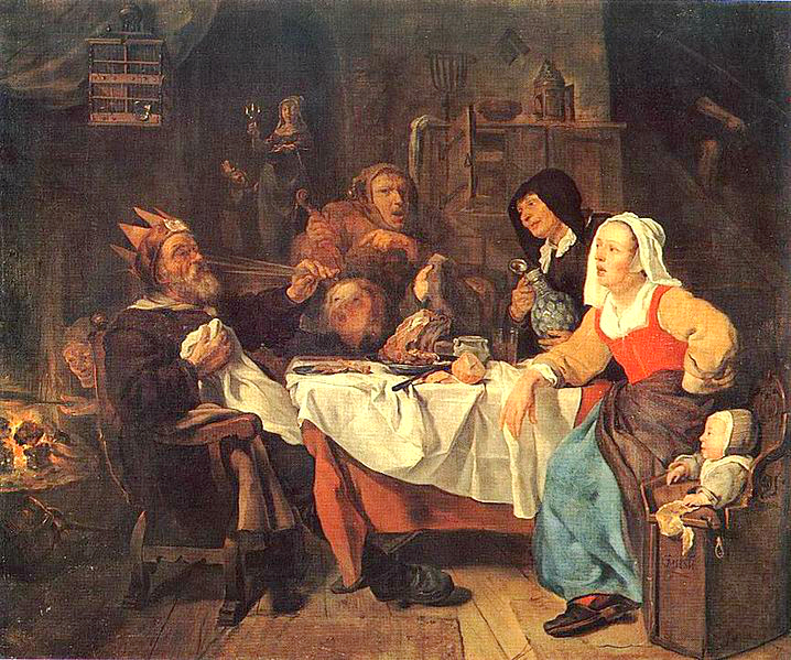 Feast of the Bean King, Gabriël Metsu, 1600s. Image: Wikipedia.